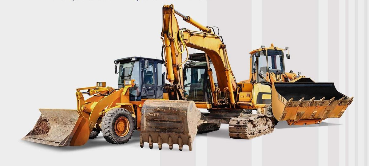 Heavy earthmoving equipment lineup