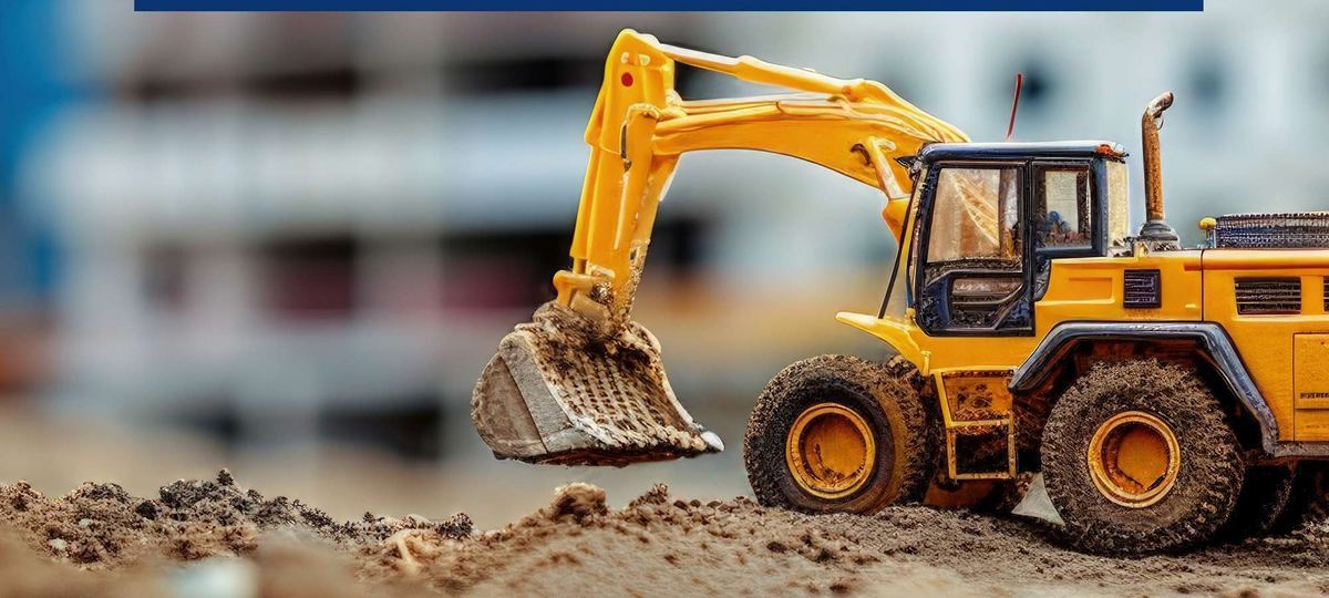 Excavator on a construction site